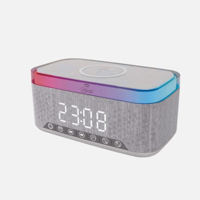 MLAB PARLANTE RADIO RELOJ CON CARGA INALÁMBRICA AMBIENT LIGHT 9673