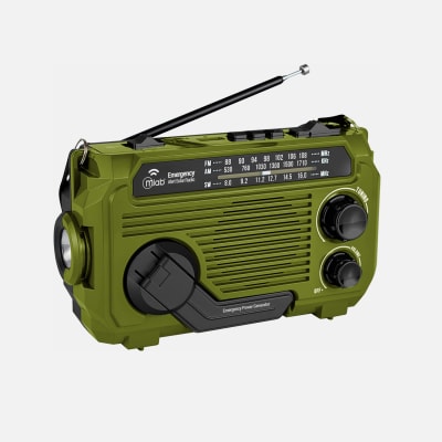 MLAB RADIO EMERGENCIA DINAMO SOLAR LINTERNA RECARGABLE ALERT DISASTER GREEN 95841