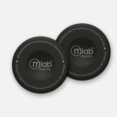 2 x MLAB RASTREADOR GPS TRACE GO FIND MY MFI SILICON BLACK 9486