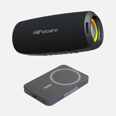 PARLANTE INALAMBRICO GRAVITY HIFUTURE + POWER BANK AIWA PAW-70