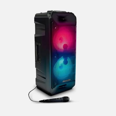 PARLANTE KARAOKE BT DOBLE 6.5'' TWS 760BK PHILCO1