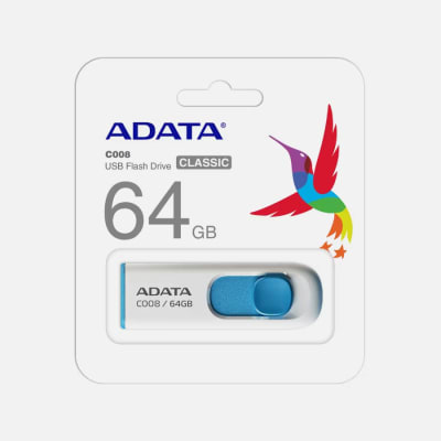 PENDRIVE ADATA AC008 USB 2.0 64 GB BLANCO/CELESTE1