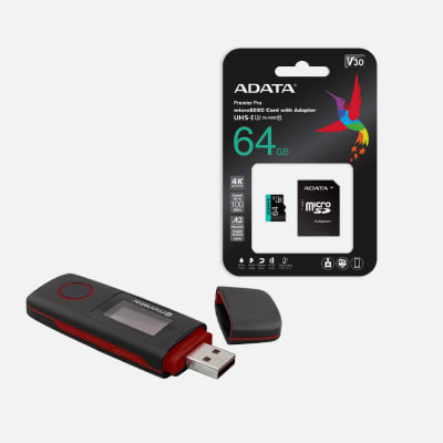REPRODUCTOR MP3 16GB MONSTER ROJO MXX087RD + MICRO SDXC ADATA PREMIER 64GB