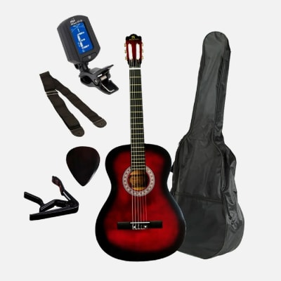 SET GUITARRA CLASICA 39 REDBURST ALAGUEZ1