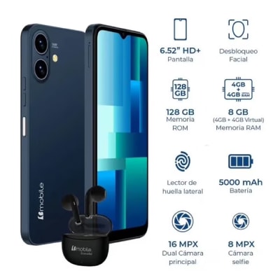 SMARTPHONE BMOBILE ROCKET A1 4G 128G/8GB RAM AZUL