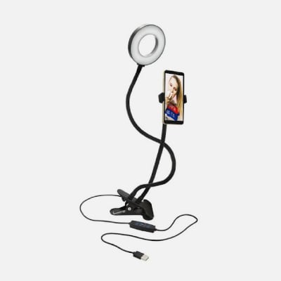 SOPORTE TIPO CLIP PARA SMARTPHONE CON ARO DE LUZ PHILCO 79PLCSR1341