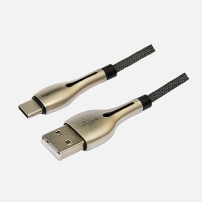 TECMASTER CABLE 1M NYLON TRENZADO TIPO-C A USB TM-200528