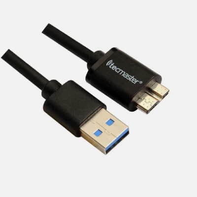 TECMASTER CABLE USB-A 3.0 A MICRO-B 3.0 1MT SUPER SPEED 5GBPS TM-100551