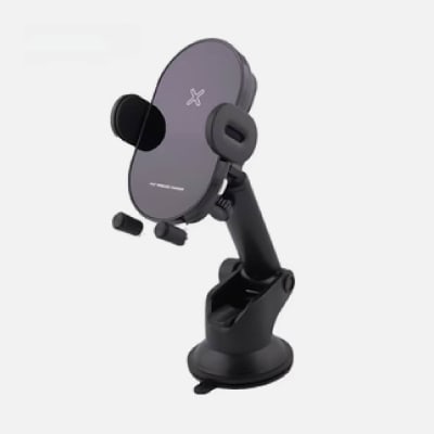 TECMASTER SOPORTE DE AUTO CON CARGA INALÁMBRICA NEGRO + CABLE DE CARGA TM-200543