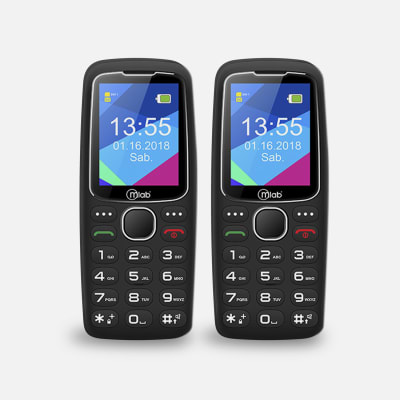 2 x Teléfono Senior SOS Bar Style Quick & Easy 4G LTE MLAB