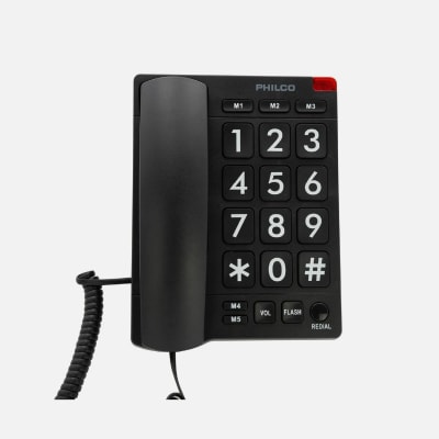 TELEFONO FIJO SOBREMESA PHILCO 170BK NEGRO