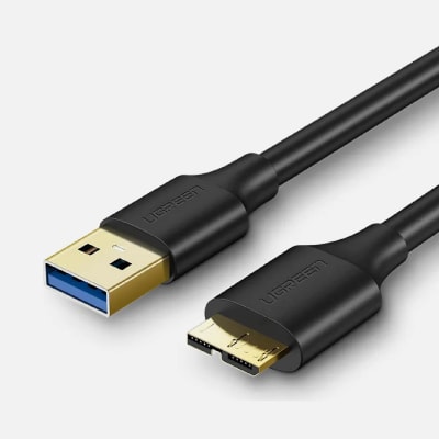 UGREEN - CABLE DE DATOS 3.0 M/M HDD EXTERNO USB A/MICRO B 50CM NEGRO