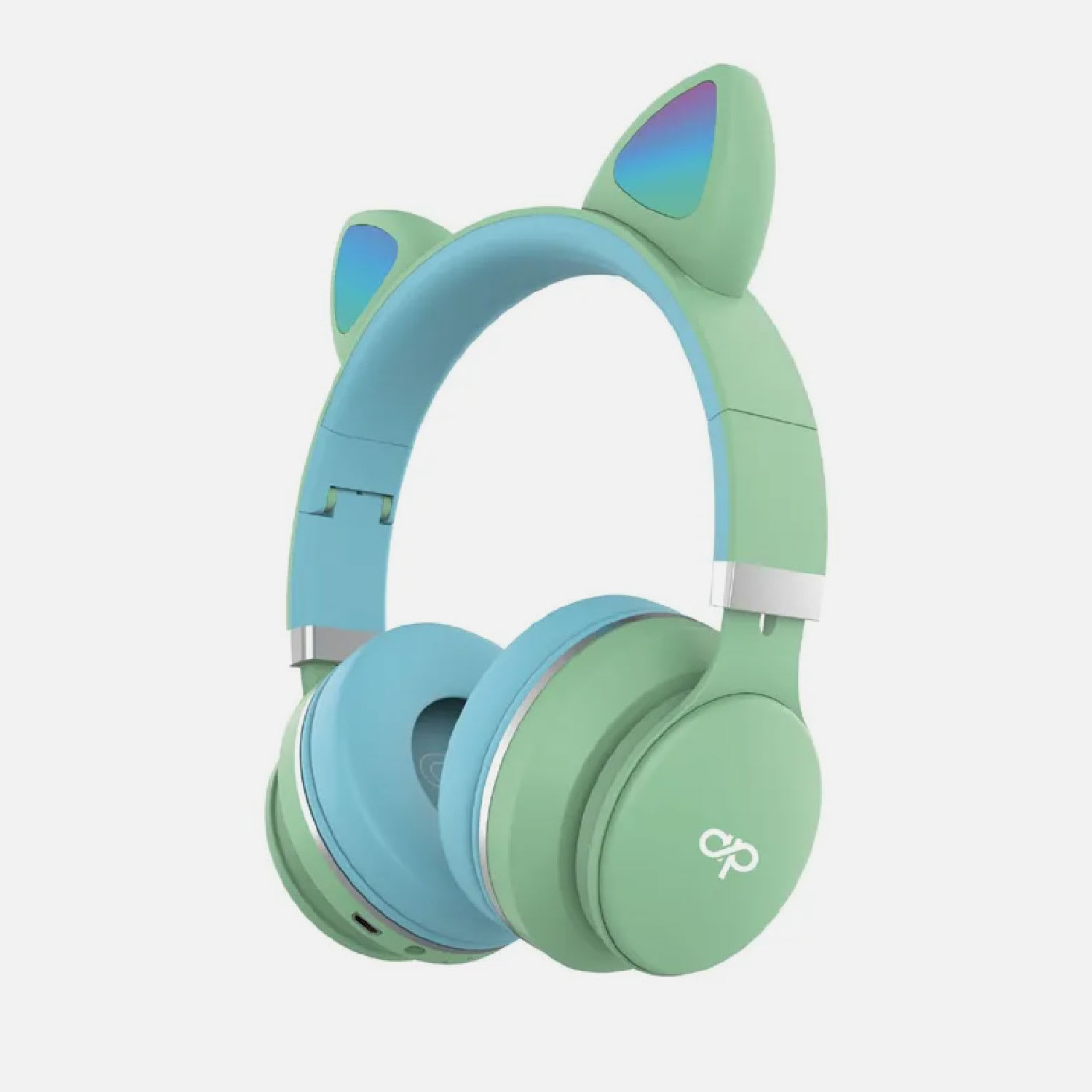 AUDIFONO HEADBAND CAT BT CON LUZ LED AUDIOPRO GREEN AP02049G