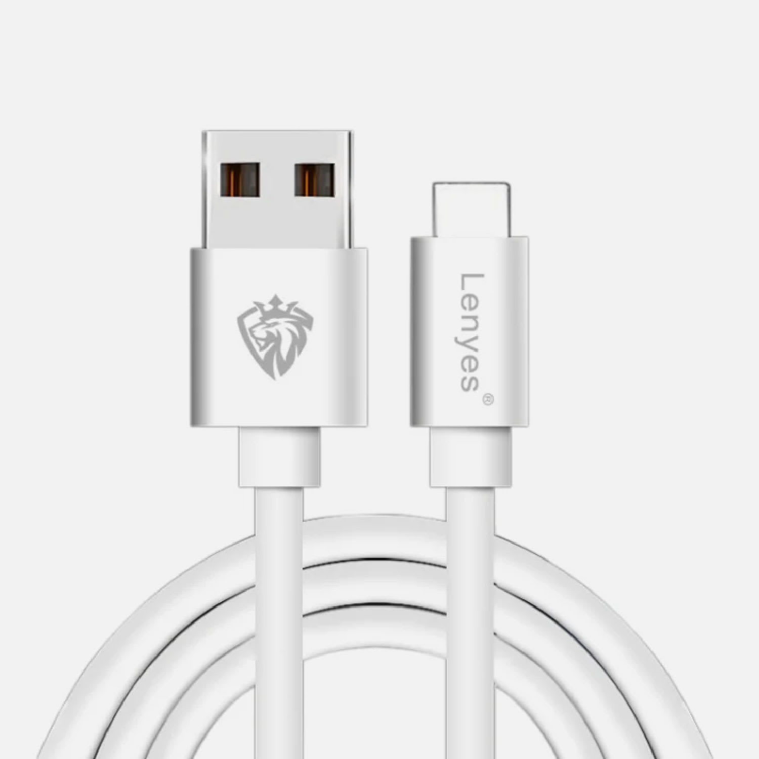 LENYES - CABLE USB A TIPO C 1000MM CARGA RAPIDA 3A LC701TC BLANCO