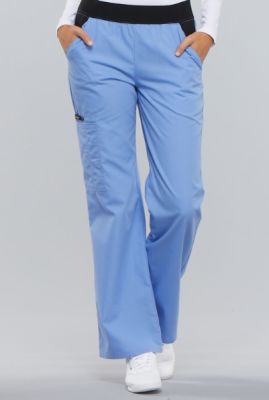 Pantalon Cherokee Flexible Celeste Elástico Negro 1