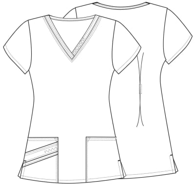 Top Cherokee Luxe Cuello V Azul Rey