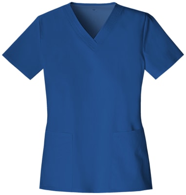 Top Cherokee Luxe Cuello V Azul Rey1