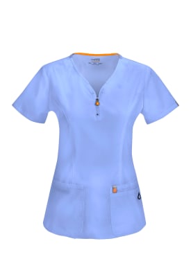 Top Code Happy Turquesa Con Cierre Naranjo1