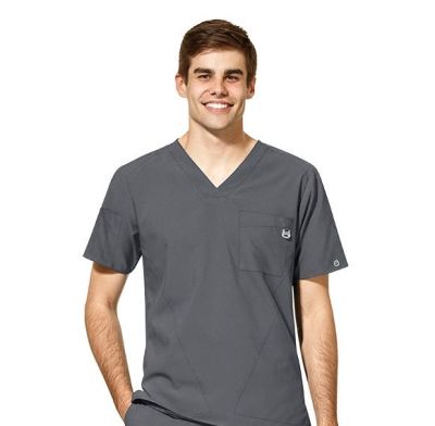 Top Wonderwink Gris antiarrugas Hombre1