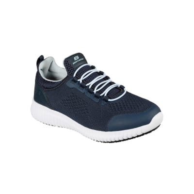 Zapatillas Skechers Navy y Blanco Sin Cordones1