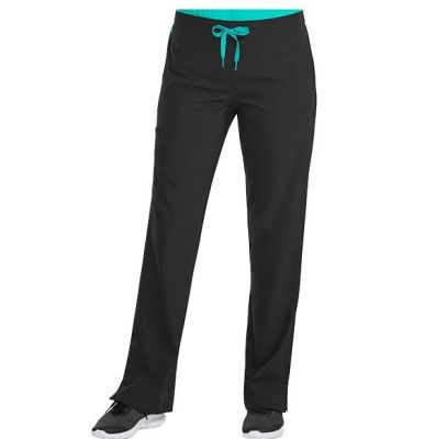 Pantalon Med Couture Negro con cordon verde1