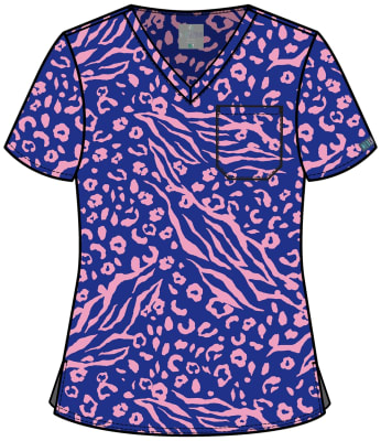 Top Medcouture Estampado Piel Bicolor1