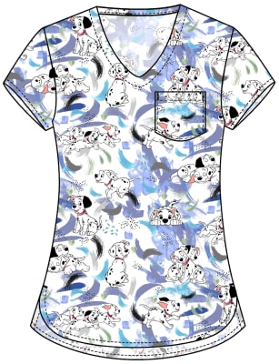 Top Tooniforms Estampado Puppy Splash