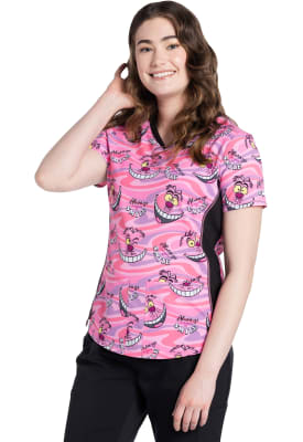Top Tooniforms estampado Cheshire Smile