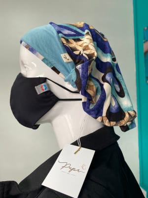 Gorro Floreado Celeste Pupa1