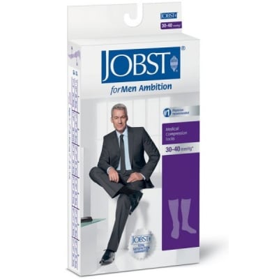 CALCETA HOMBRE JOBST 30-40 NEGRO 