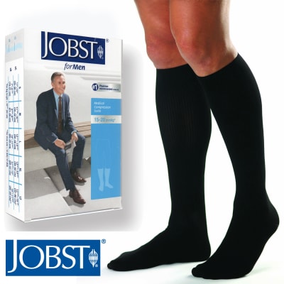 CALCETA HOMBRE JOBST 15-20 NEGRO 