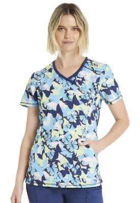 Top Cherokee Infinity Navy Mariposas1