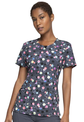 Top Cherokee Infinity Gris Círculos de Colores1