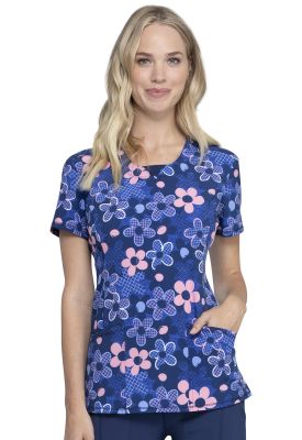 Top Cherokee Infinity flores rosas					1