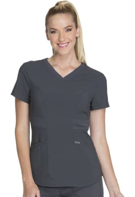 Top Cherokee Infinity acinturado antibacteriano gris