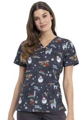 Top Cherokee Gris Feliz Navidad