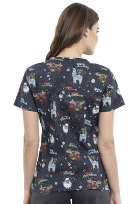 Top Cherokee Gris Feliz Navidad