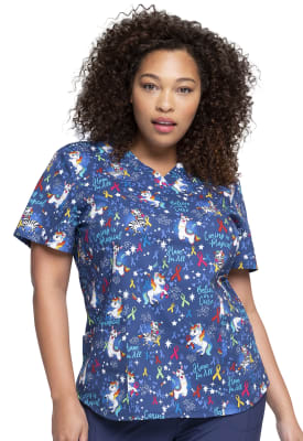 Top Cherokee Zebra Unicornio Navy1