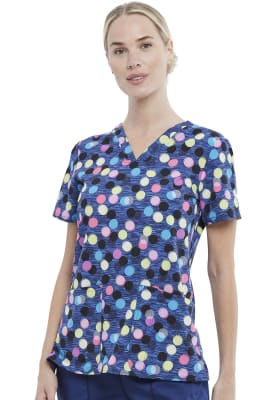 Top Cherokee Azul Marino Circulos de Colores Gaspeado1
