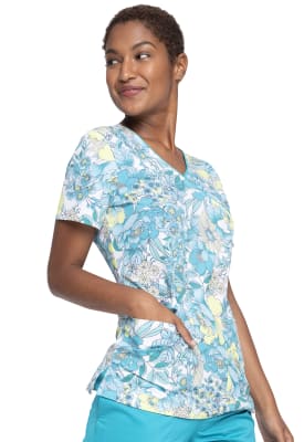 Top Cherokee Floral Tonos Celestes1