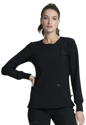 Top Cherokee Infinity Cuello Redondo Negro Manga Larga1