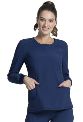 Top Cherokee Infinity Cuello Redondo Navy Manga Larga1