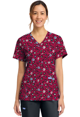 Top Cherokee Estampado Rojo Flores