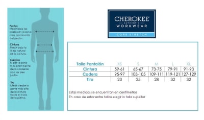 Pantalon Cherokee Core Stretch Negro hombre