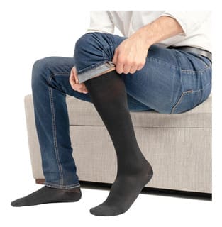 CALCETA HOMBRE NO-VARIX HILOS DE COBRE 15-20 NEGRO