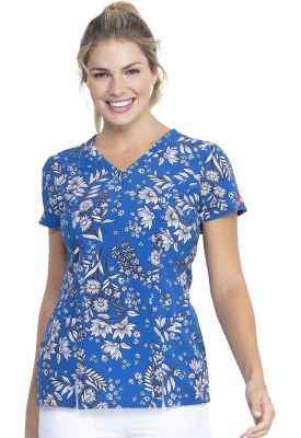 Top Dickies Azul Rey Margaritas blancas					1