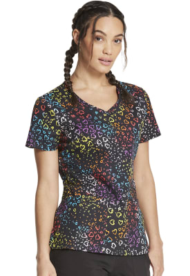 Top Dickies Estampado Corazones de Colores1