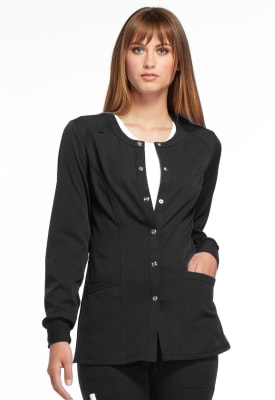 Chaqueta Elle Boton a presiòn Negra