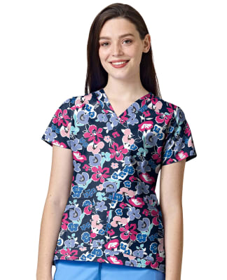 Top Negro Flores con Burdeo1