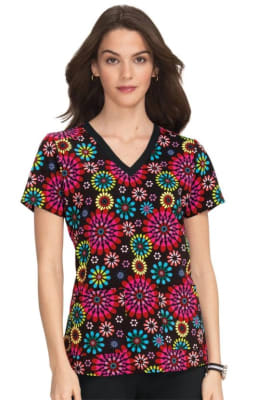 Top Koi Negro Con Flores De Colores1